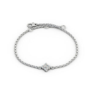 Cluster Style Delicate Diamond Bracelet 9K White Gold - Lorraine